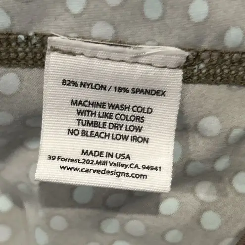 Carve Designs  Skirt Womens Small Jersey Pull On Summer Stretch Polka Dot Brown