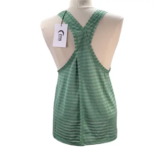 Zyia NWT Forest Nimbus Split Back Athletic Stripe Breathable Tank Top XXL