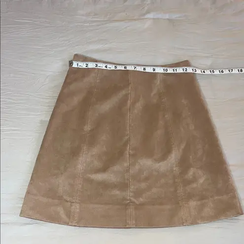Babaton Tan A-Line Mini Skirt Casual