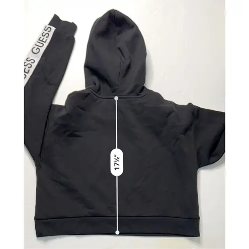 Guess  Los Angeles Black Cropped Hoodie‎ Sweatshirt LARGE Activewear Streetwear thumbnail 9