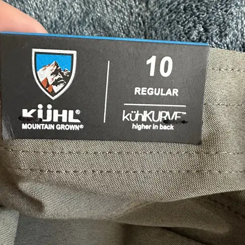 Kuhl NWT Trekr Women Olive Lightweight Hiking Pant 10 Gorpcore UPF 50 Kuhlkurve