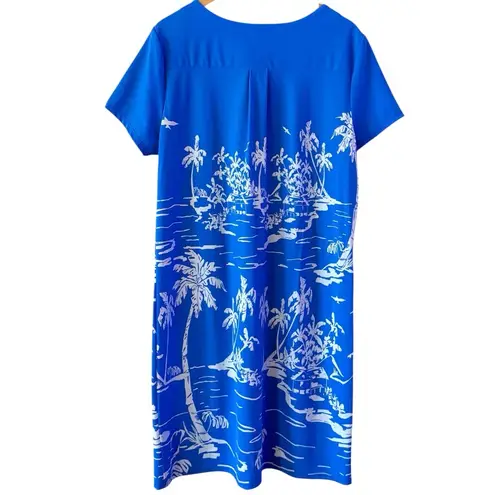 JUDE CONNALLY Ella Island Grand Harbor Short Sleeve Dress Blue Size XL NEW