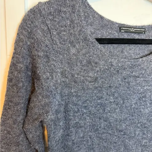 Peruvian Connection Jasmine Alpaca Blend Fit & Flare Gray Sweater Dress