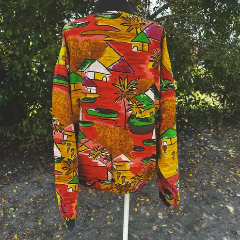 Vintage Passports Pier 1 Imports Toggle Jacket Tribal Island World One Size Red Size undefined
