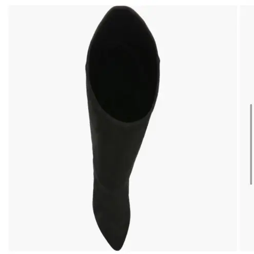 Veronica Beard Sanzi Knee Slouchy Leather Stacked Heel Black Suede Boots 6