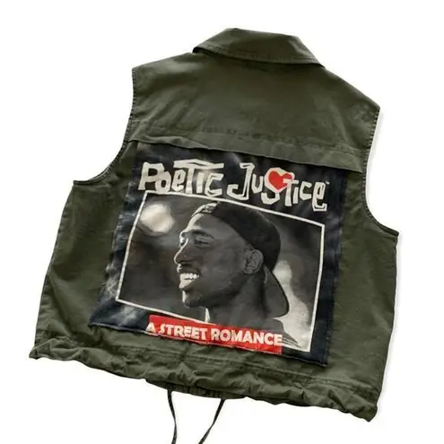 Via Penny Lane Reworked Apparel | 2Pac Poetic Justice Green Vest Size M