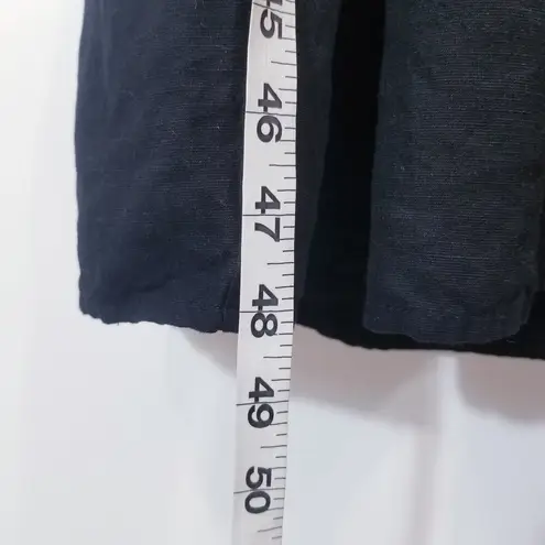 Something Navy Women size Medium Black Layered Midi Sundress Button Front