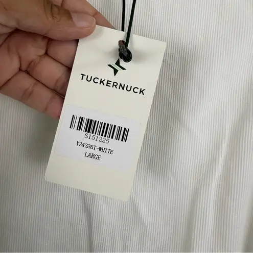 Tuckernuck NWT White Foley Rib Racerback Tank Women's Size Large
