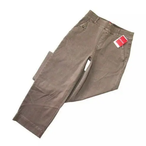 Spanx NWT  20312R Stretch Twill Cropped Wide Leg in Cedar Brown Pants S - Image 1