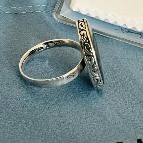 Samuel B. Sterling Silver Bezel Set Abalone Balinese Oval Ring, Sizes 6, NWT