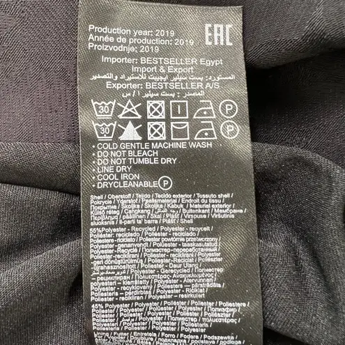 VERO MODA Aware by Vero Moda Black Floral Burnout Mock Neck Dress Puff Sleeve XS