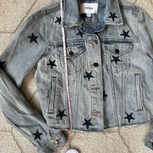 Pistola  Brando Star Embroidery Denim Jean Jacket Sz Small