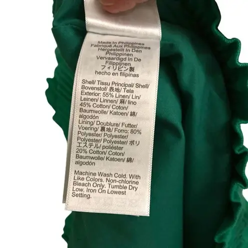 J.Crew Factory Reimagined Mini Skirt Women’s 20 Linen Blend Kelly Green NEW Size undefined