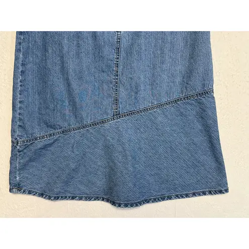 Bill Blass Vintage Jean Skirt Women's Size 8 Denim Midi Western Prairie Country