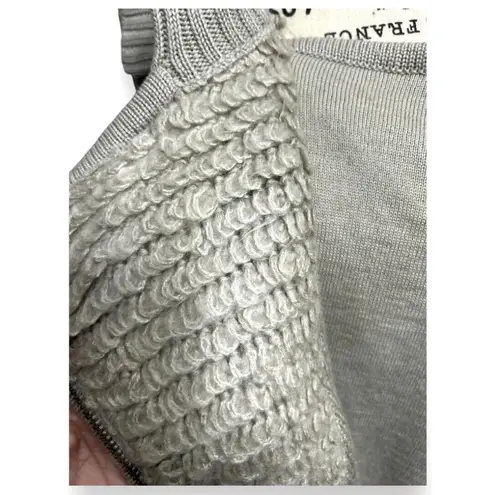 Coldwater Creek XL Wool Sweater Vest Oat Tan Asymmetrical Zip Collared Chic NWT