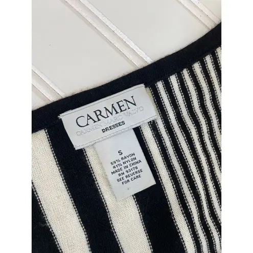 Carmen Marc Valvo Dress Womens Knit Sweater Sheath Sleeveless Modern Size S