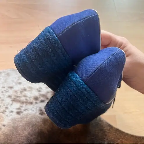 Missoni Blue Lace Up Espadrille Platform Shoes Women’s Size 6