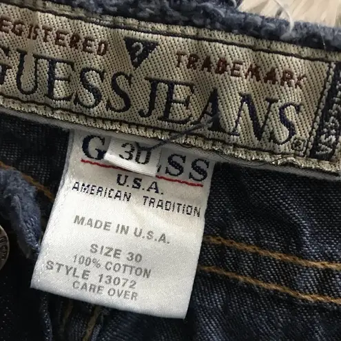 Guess Vintage Y2K 90s  No Waistband waist bootcut 100% cotton frayed jeans 30