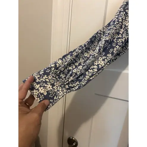 Floret Studios Blue Floral Long Sleeve Bias A