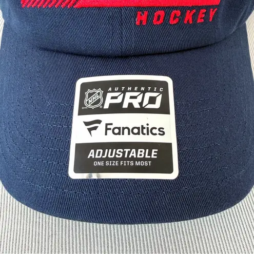 Fanatics New York Rangers Hat Cap Mens Womens NHL Fan Gear Adjustable Blue Red