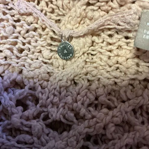 Anthropologie  knitted & knotted boho pink sweater - Image 3