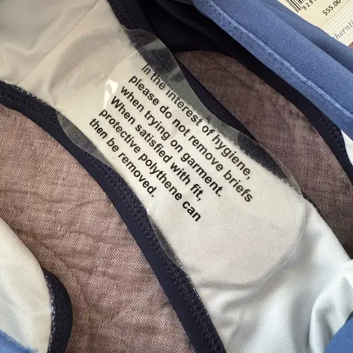 Southern Tide NWT  Seven Seas Blue w/Ombre High-Waisted Bikini Bottom