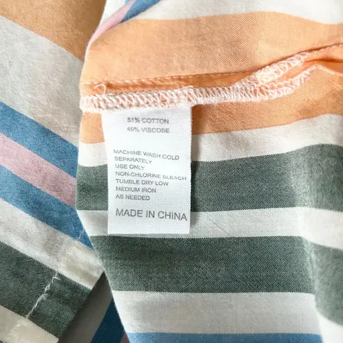 Trovata Birds of Paradis Della Button Down Shirt in Antibbes Stripe Size XS