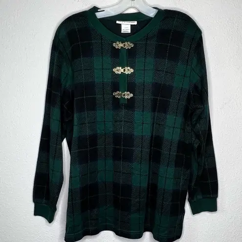 Cathy Daniels  Sweater Top Plaid