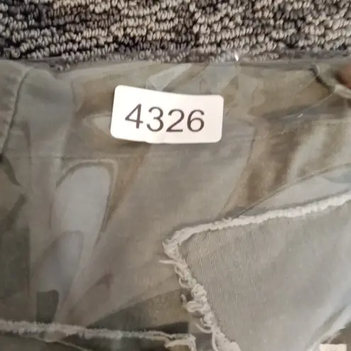 Love Live Rovk By Junk Food Green Military Style Jacket Womens Large