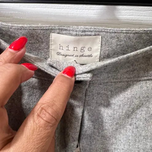 Hinge Seattle Designer Gray Wool Blend Dress Shorts with Button Detail Size 4