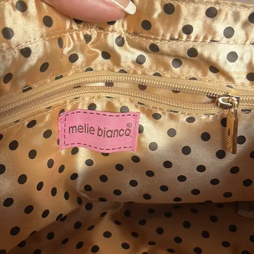 Melie Bianco python print handbag purse