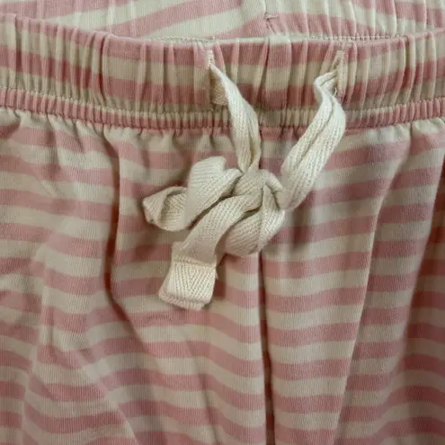 HANNA ANDERSSON Women's XL Pajama Set Short Sleeve Shorts in HannaSoft Striped Pink