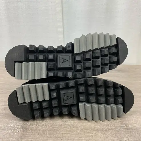 Aquatalia Black Camo Darya Lace Up Lug Sole Boots Sz.8.5 NWOB