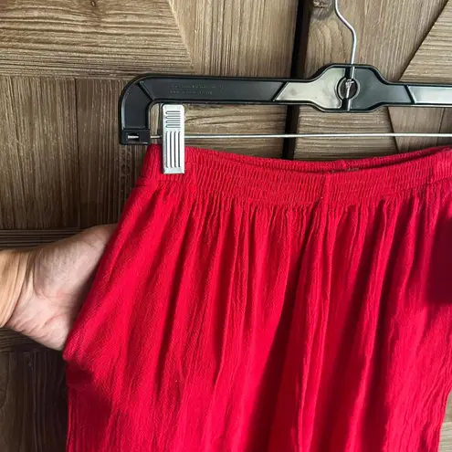 NWT Manta Del Lago Womens Casual Pants Sz Small Red Straight Leg Boho