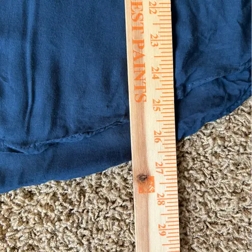 Babaton Women's Button Down Pullover Sheer Blouse Navy Medium