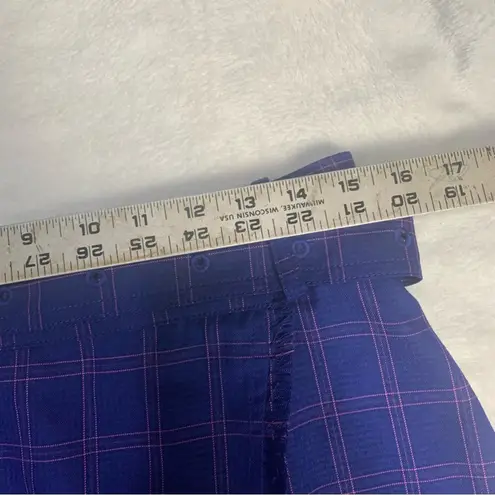 The East Order women's large purple blue plaid wrap skirt belted grunge prep gir