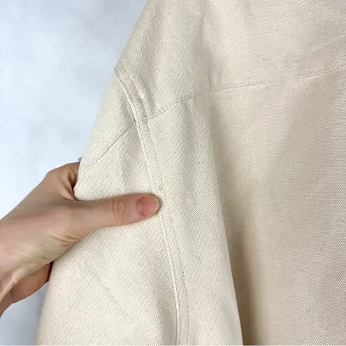 L'Academie NWT Lucie Shacket Collared Belted Button Down Shirt Jacket Canvas XL