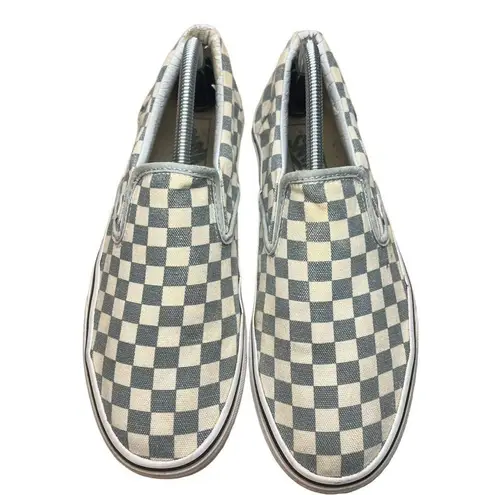 Vans  Baby Blue/True White Checkerboard Slip-On Sneaker - Men's 9 / Women's 10.5