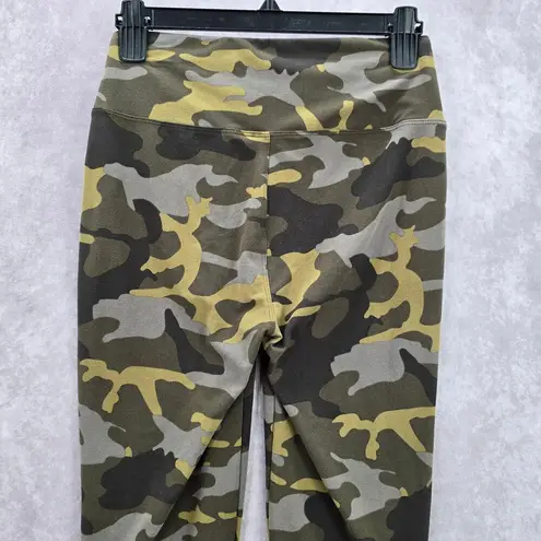 Zenana  Green Camo Long Active Army Legging Pants Bottoms Ankle Large