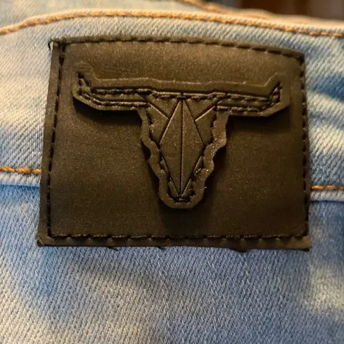 L&B Mid Rise Distressed Ankle Size 18 Capri. 2284 Blue