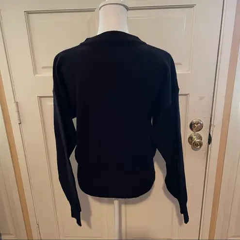 Meister Black Sweater with Gold Stars Size L