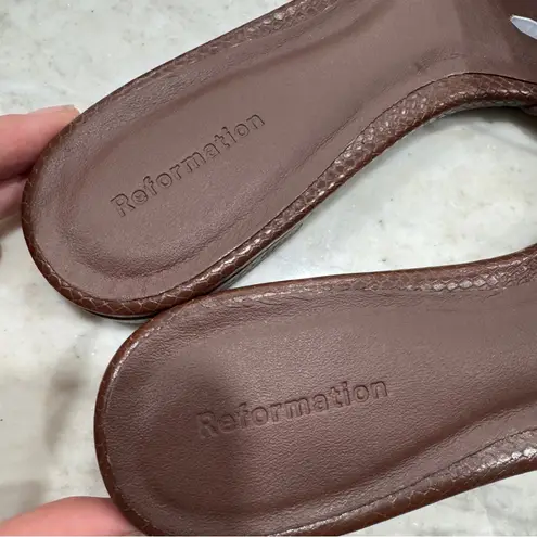 Reformation  Joey Asymmetrical Flat Slide In Cafe Size 5.5 - Image 6