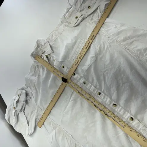 Free People  Shirt Womens Small White Happy Hour Poplin Button Down We‎ The Free