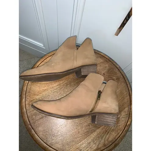 Splendid  Women's‎ Brown Ankle Booties Low Block Heel Side Zipper Casual Size 10