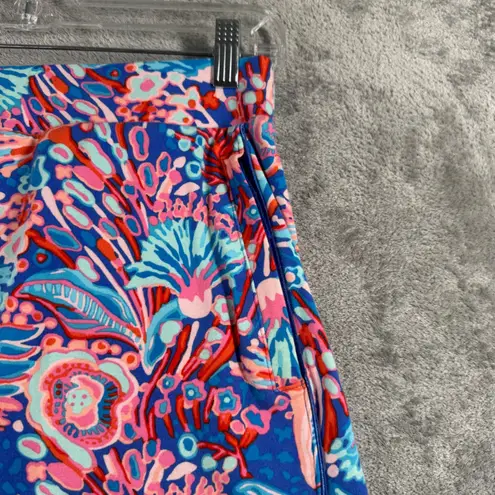 Talbots T by  Skort Womens Small Blue Multicolor Floral Pull-On Stretch Cotton - Image 6