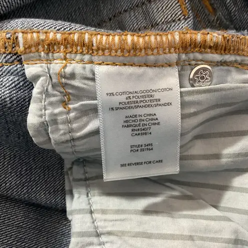 CAbi  Jeans Cropped High Straight Distressed Denim Women's Size 2