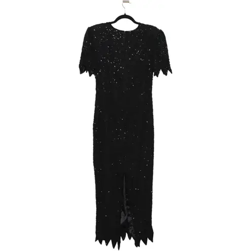 Scala Vintage 100% Silk Full Sequin Maxi Dress Size XL