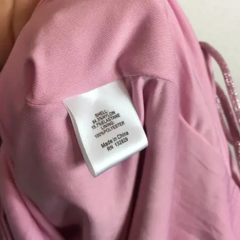 Privacy Please Sylvie Mini Dress Small Pink Ruched Metallic Barbie NWT Cocktail