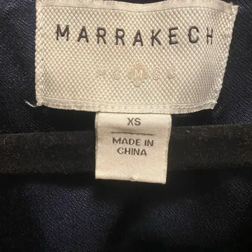 Marrakech Ellis Silky Satin Utility Jacket In Sapphire Blue Size XS