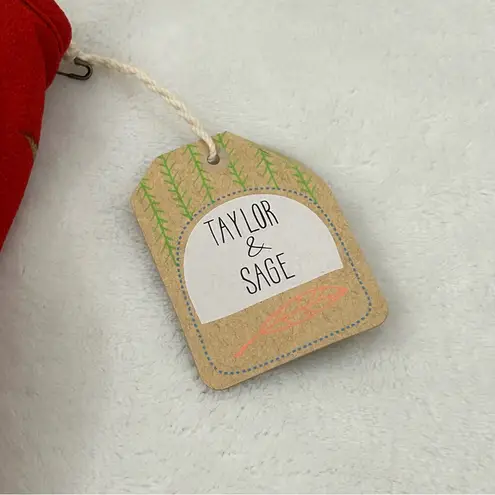 Taylor & Sage Red Orange Floral Spaghetti Strap Summer Mini Sundress Women’s M